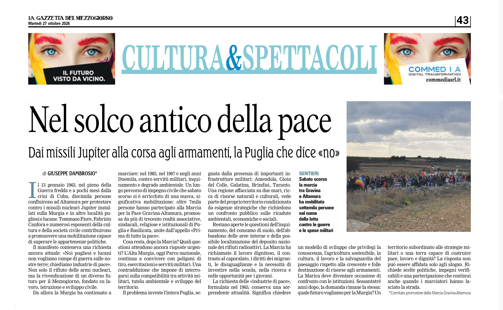 articolo gazzetta oggi